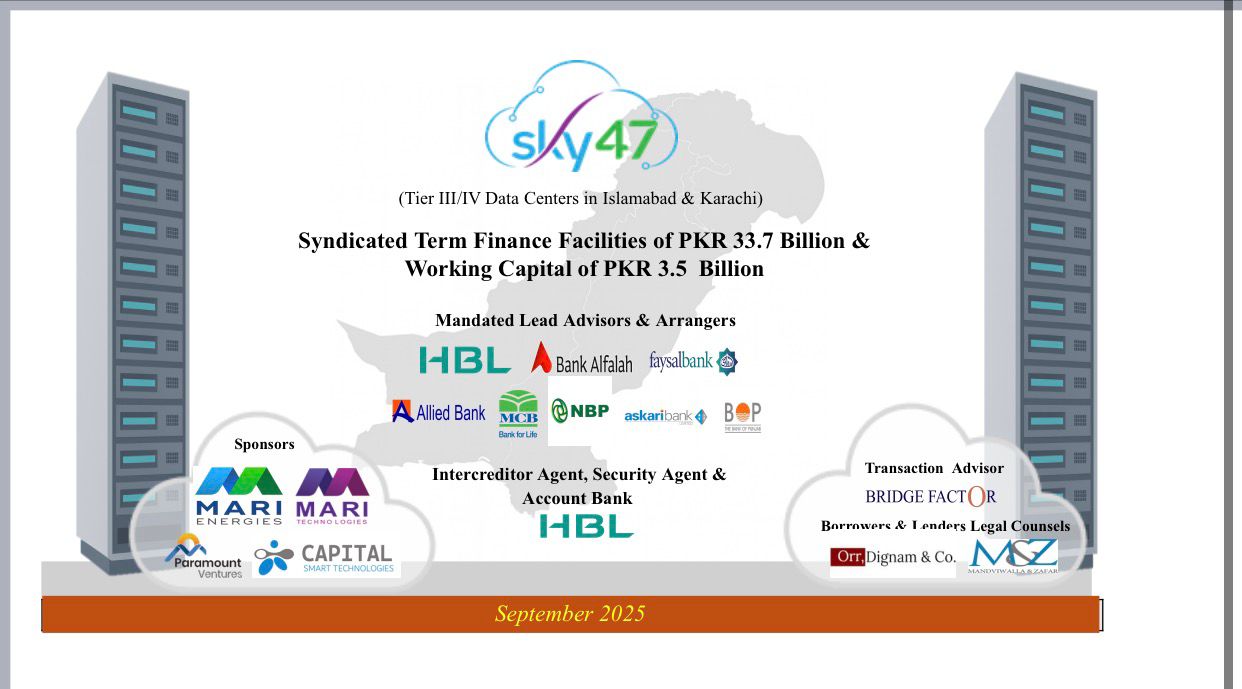 Bridge Factor acted as Transaction Advisor for arrangement of Long term debt for the establishment of the largest Tier III/IV Data centers in Pakistan